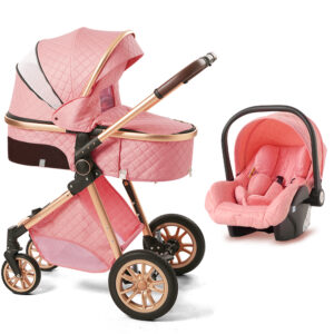 PINK/Luxury Pram High Landscape Baby Stroller(No Base)