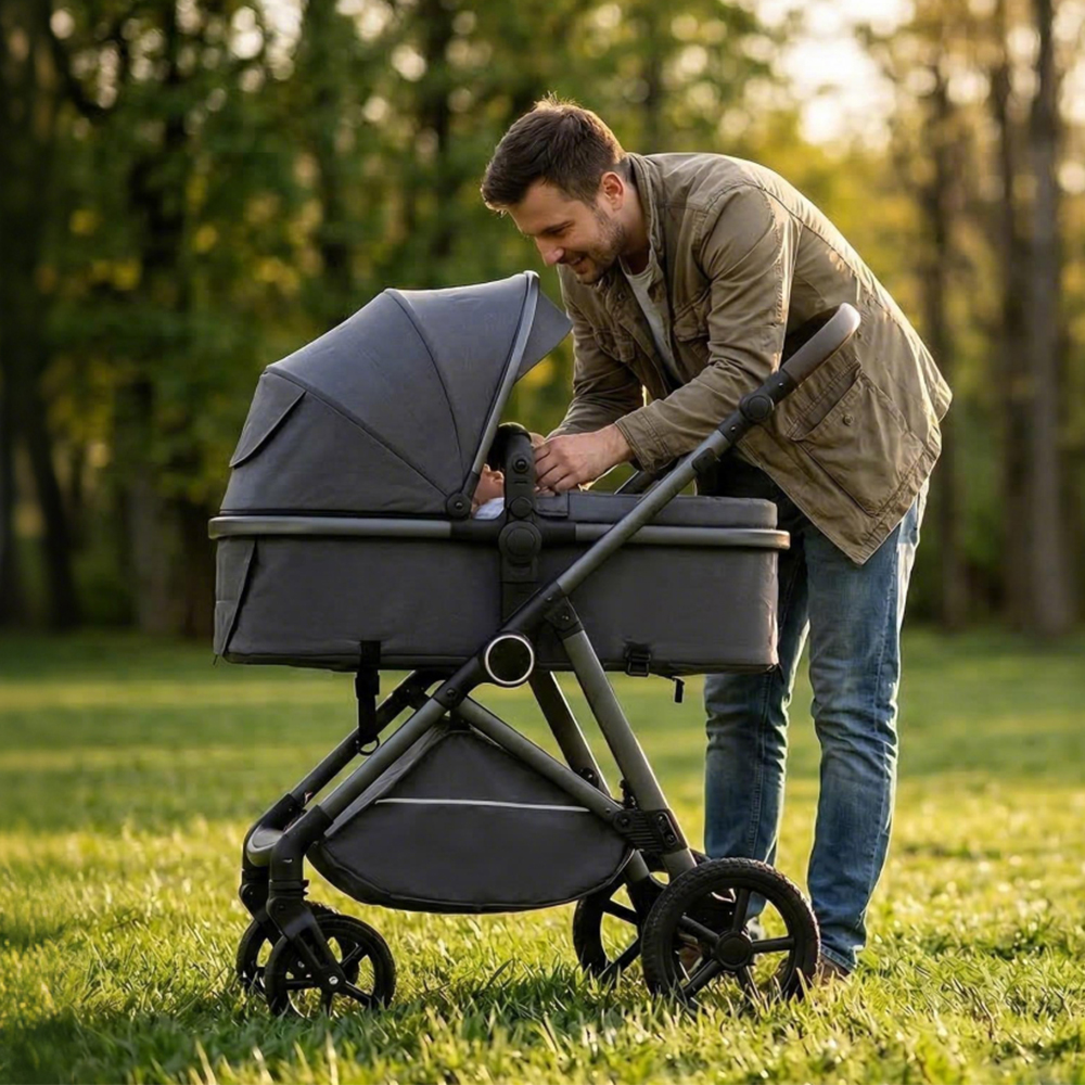 High Landscape Baby Stroller - Reversible & Foldable