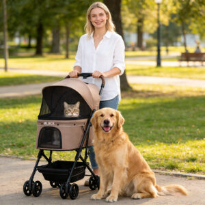 Pet Stroller – Foldable & Portable for Cats & Dogs